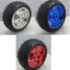 85mm Large Robot Smart Car Wheel with 38mm Width Surface (Silver/Blue/Red)