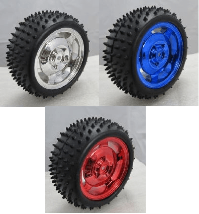 85mm Large Robot Smart Car Wheel with 38mm Width Surface (Silver/Blue/Red)