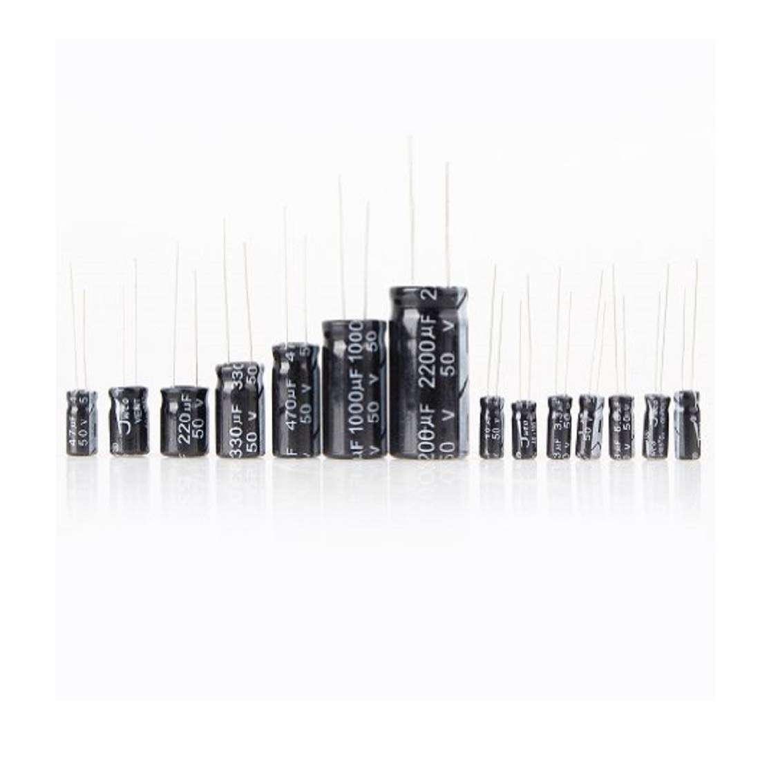 120pcs Electrolytic Capacitor Kit (12 value 1uF-470uF)