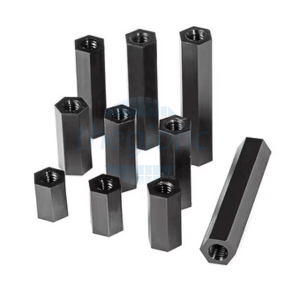 Black Nylon Hexagonal Column Isolation Black Nylon Hexagonal Column Isolation