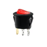 6A 250V 3 PIN RED LED Round Rocker switch